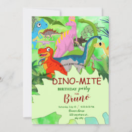 Invitación de cumpleaños de Dinosaur