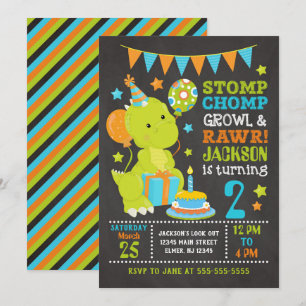 Invitación de cumpleaños de Dinosaur