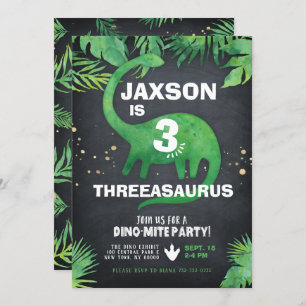 Invitación de cumpleaños de Dinosaur