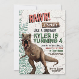 Invitación de cumpleaños de Dinosaur