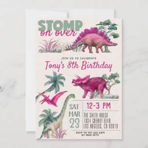Invitación de cumpleaños de Dinosaur