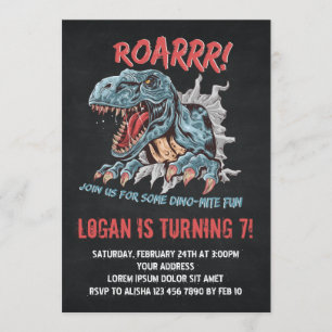 Invitación de cumpleaños de Dinosaur