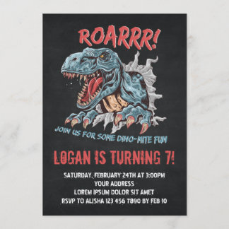 Invitación de cumpleaños de Dinosaur
