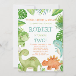 Invitación de cumpleaños de Dinosaur