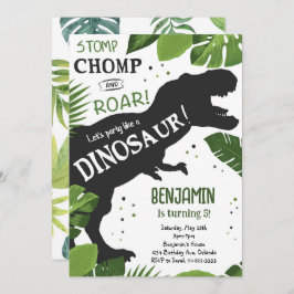 Invitación de cumpleaños de Dinosaur