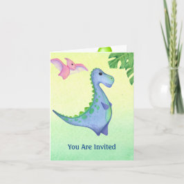 Invitación de cumpleaños de Dinosaur