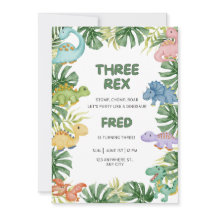 Invitación de cumpleaños de Dinosaur