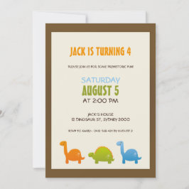 Invitación de cumpleaños de Dinosaur