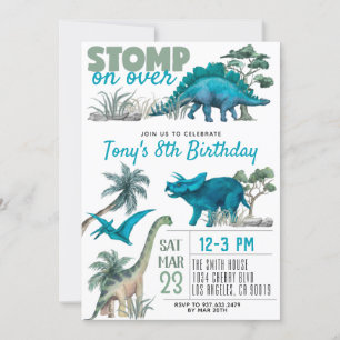 Invitación de cumpleaños de Dinosaur