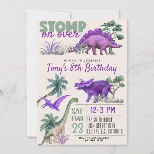 Invitación de cumpleaños de Dinosaur