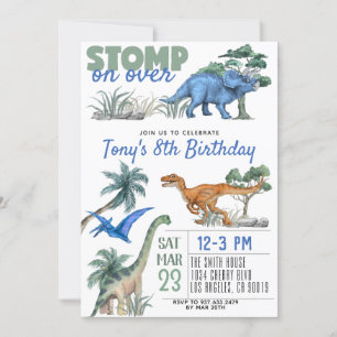 Invitación de cumpleaños de Dinosaur