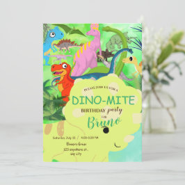 Invitación de cumpleaños de Dinosaur
