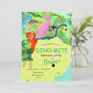 Invitación de cumpleaños de Dinosaur