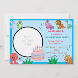 Invitación de cumpleaños de Dinosaur | Fiesta de n