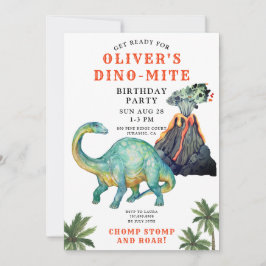 Invitación de cumpleaños de Dinosaur Kid