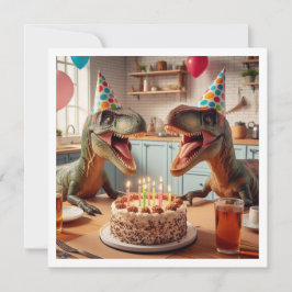 Invitación de cumpleaños de Dinosaur, Velociraptor
