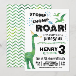 Invitación de cumpleaños de dinosaurio