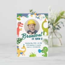 Invitación de cumpleaños de dinosaurio