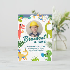 Invitación de cumpleaños de dinosaurio