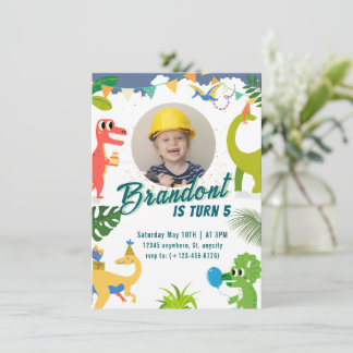 Invitación de cumpleaños de dinosaurio
