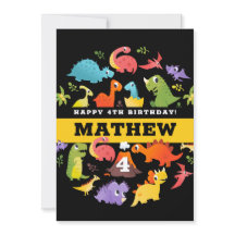 Invitación de cumpleaños de dinosaurio