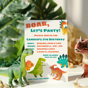 Invitación de cumpleaños de dinosaurio
