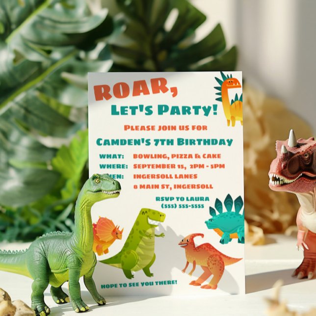 Invitación de cumpleaños de dinosaurio (Subido por el creador)