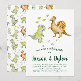 Invitación de cumpleaños de dinosaurio