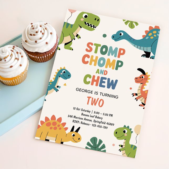 Invitación de cumpleaños de dinosaurio | Cumpleaño (Subido por el creador)