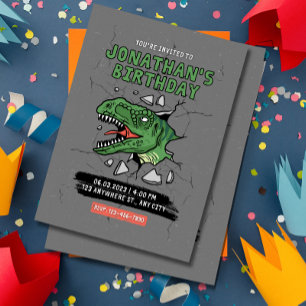 Invitación de cumpleaños de dinosaurio Fiesta de c