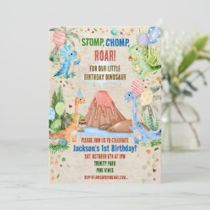Invitación de Cumpleaños de Dinosaurio Fiesta de D