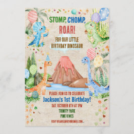 Invitación de Cumpleaños de Dinosaurio Fiesta de D