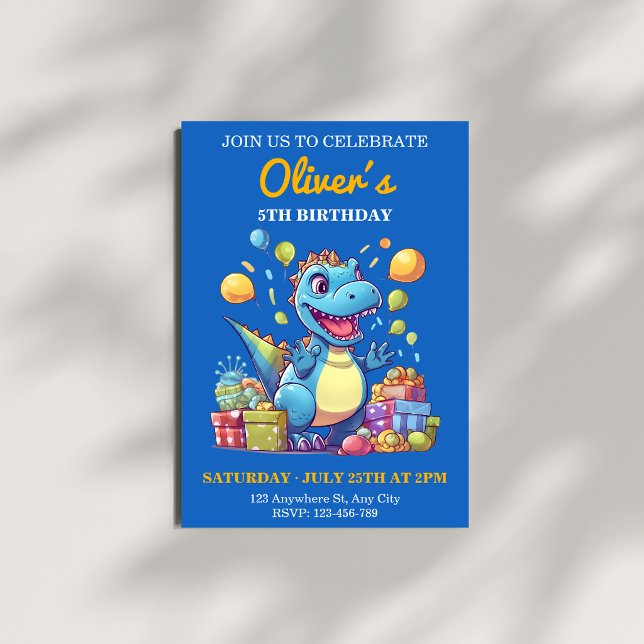 Invitación de cumpleaños de dinosaurio - Fiesta pe (Subido por el creador)