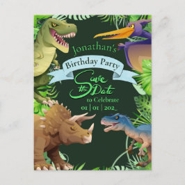 Invitación de cumpleaños de Dinosaurio Infantil