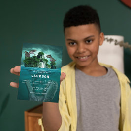 Invitación de cumpleaños de Dinosaurio juguetón