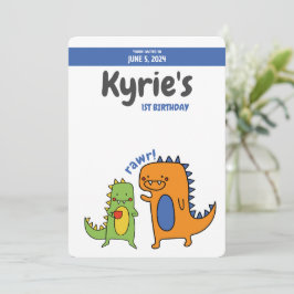 Invitación de cumpleaños de dinosaurio, jurásico, 