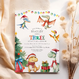 Invitación de cumpleaños de dinosaurio para niños 