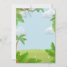 Invitación de cumpleaños de dinosaurio para segund