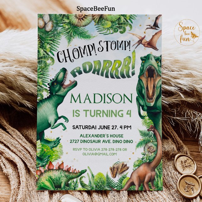 Invitación de Cumpleaños de Dinosaurio Patrulla Ni (Subido por el creador)