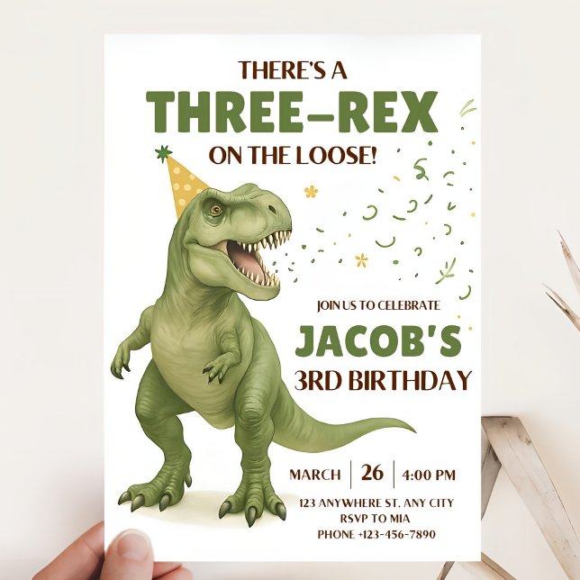 Invitación de cumpleaños de dinosaurio premium niñ (Subido por el creador)