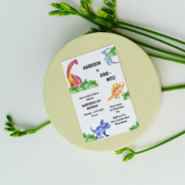 Invitación de cumpleaños de dinosaurios Dino-mite
