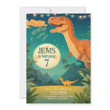invitación de cumpleaños de dinosaurios, mundo jur