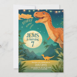 invitación de cumpleaños de dinosaurios, mundo jur