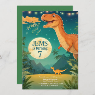 invitación de cumpleaños de dinosaurios, mundo jur