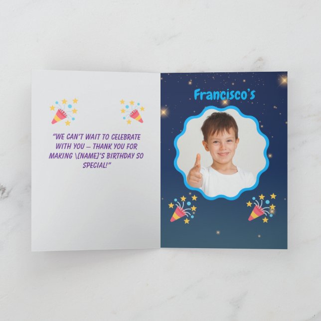 Invitación de cumpleaños de dinosaurios ruidosos - (Interior)