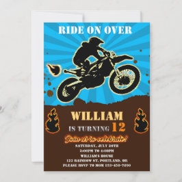 Invitación de cumpleaños de Dirtbike Invitación de