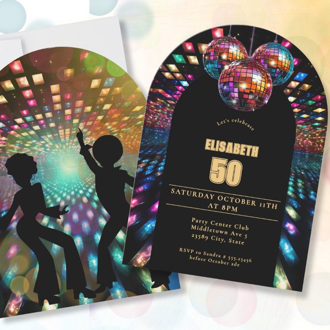 Invitación de cumpleaños de Disco Dance (Subido por el creador)