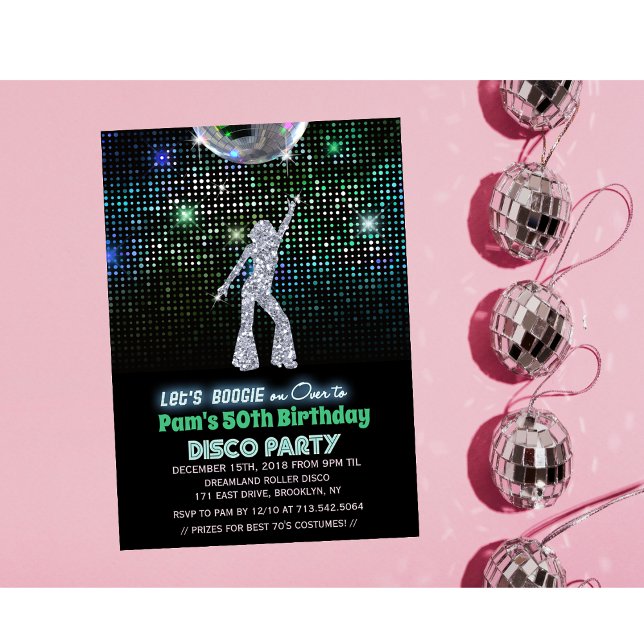 Invitación de cumpleaños de Disco Retro para cualq (Subido por el creador)
