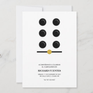 Invitación de cumpleaños de dominó de Puerto Rico 