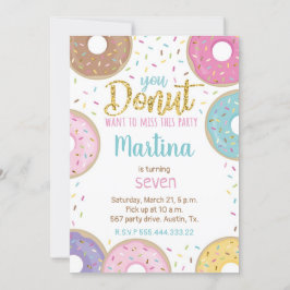 Invitación de cumpleaños de Donut